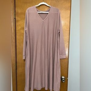 Dusty rose colored LulaRoe sweater dress